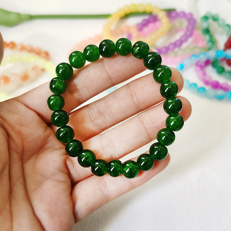 Li Gradient Ice Transparent Two-color Glass Pliable Temperament Hand Bracelets