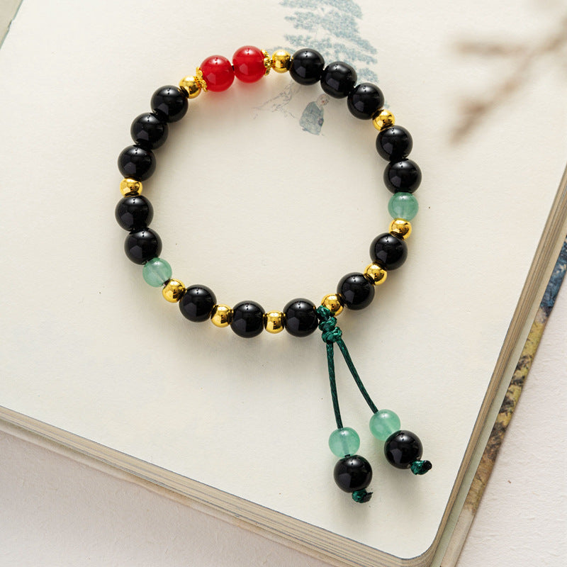 Women's & Men's Ornament Ice Crack Mori Style Single Circle Couple Bracelets