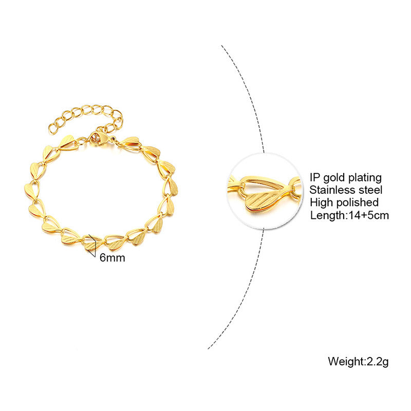Lucky Tree Butterfly Wheat Triangle Geometric Gold Bracelets