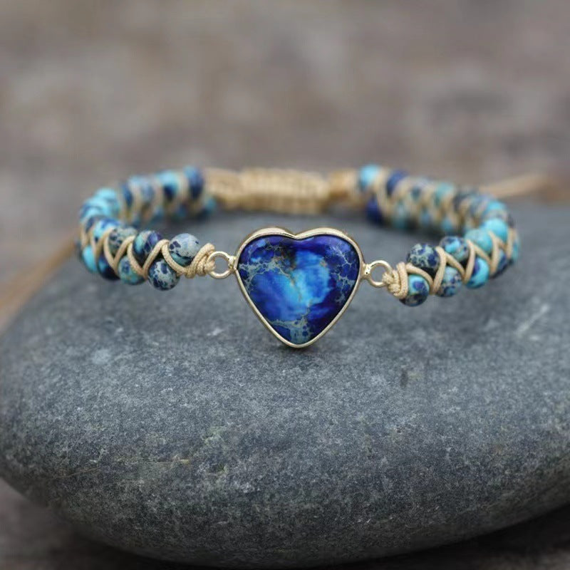 Emperor Stone Heart Shaped Double Layer Bracelets