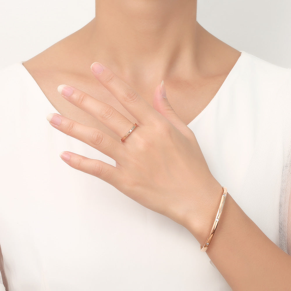 Narrow Version Fashion Inner Arc Affordable Luxury Style Trendy Rings