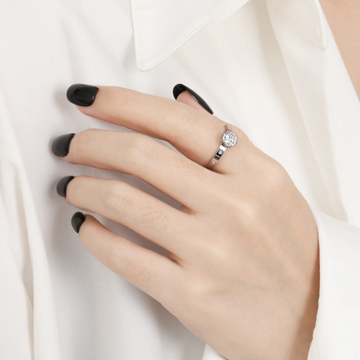 Simple High-grade Diamond Female Affordable Luxury Rings