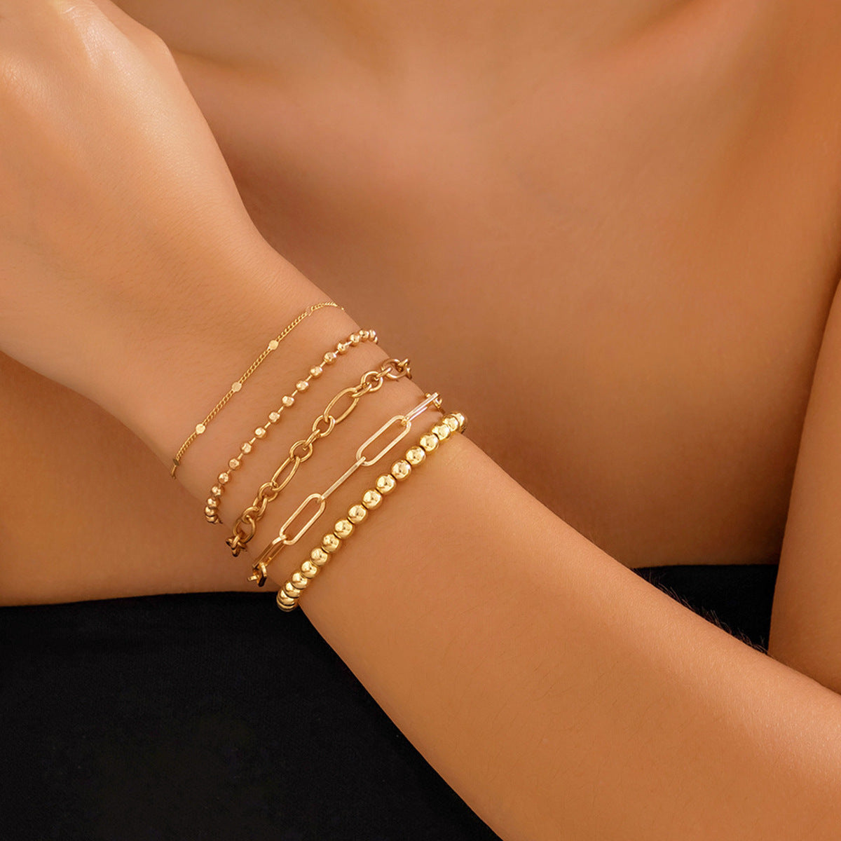 Women's Heart Suit Sweet Cool String Beads Bracelet