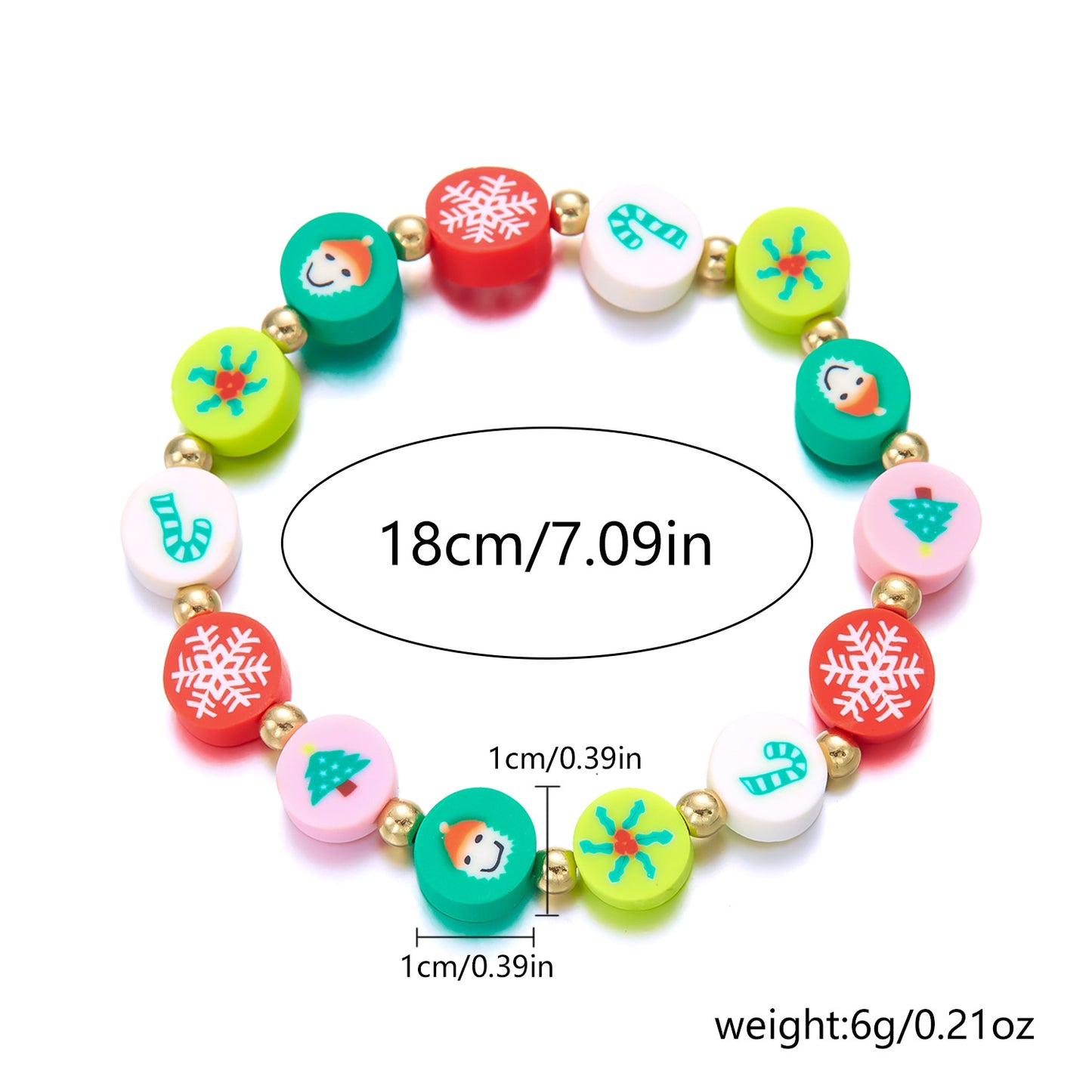 Christmas Element Female Gift Beaded Color Bracelets