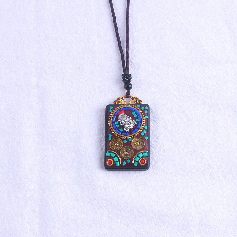 Tibetan Vintage Blackwood Father's Day Sweater Necklaces