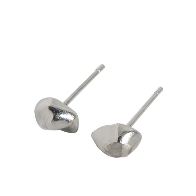 Women's Korean Style Niche Design Cold Minimalist Texture Reshaped Stone Earrings