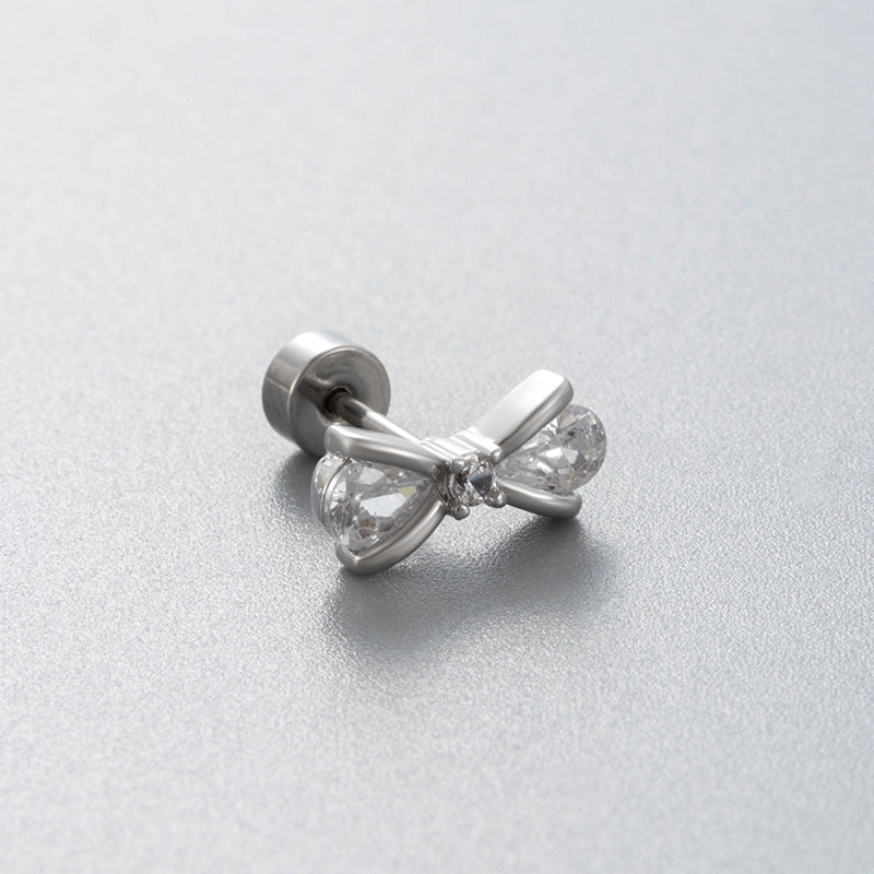 Henson High-grade Titanium Steel Ear Bone Double-headed Screw Rod Earrings