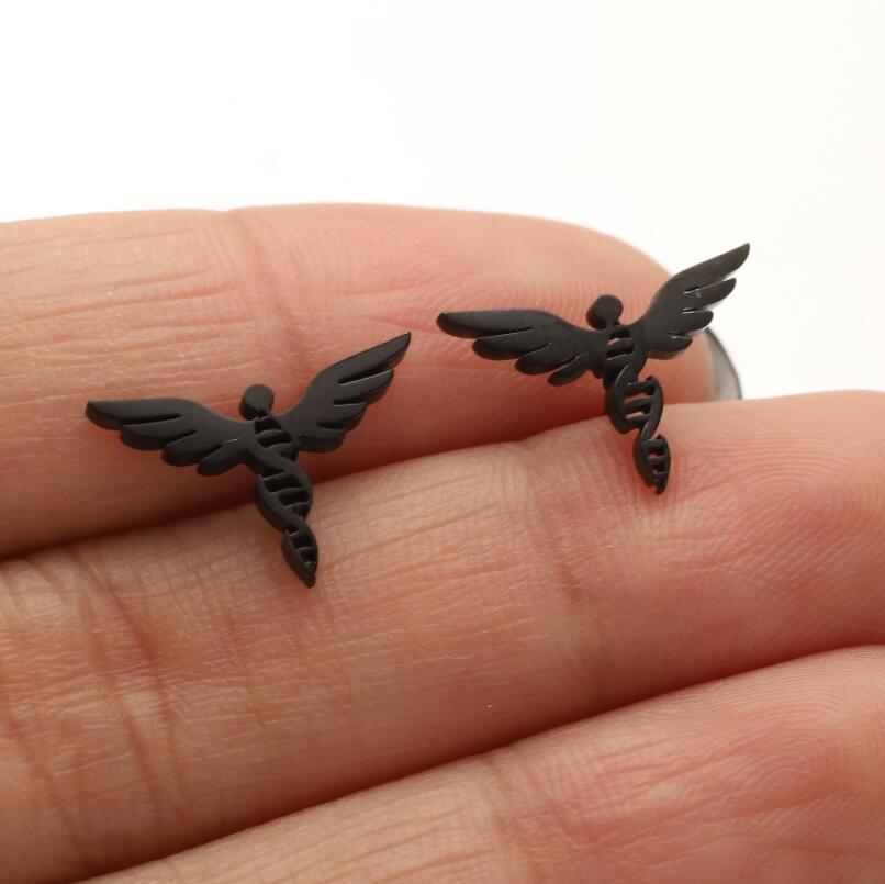 Accessories Stainless Steel Bear Elk Snake Bird Earrings