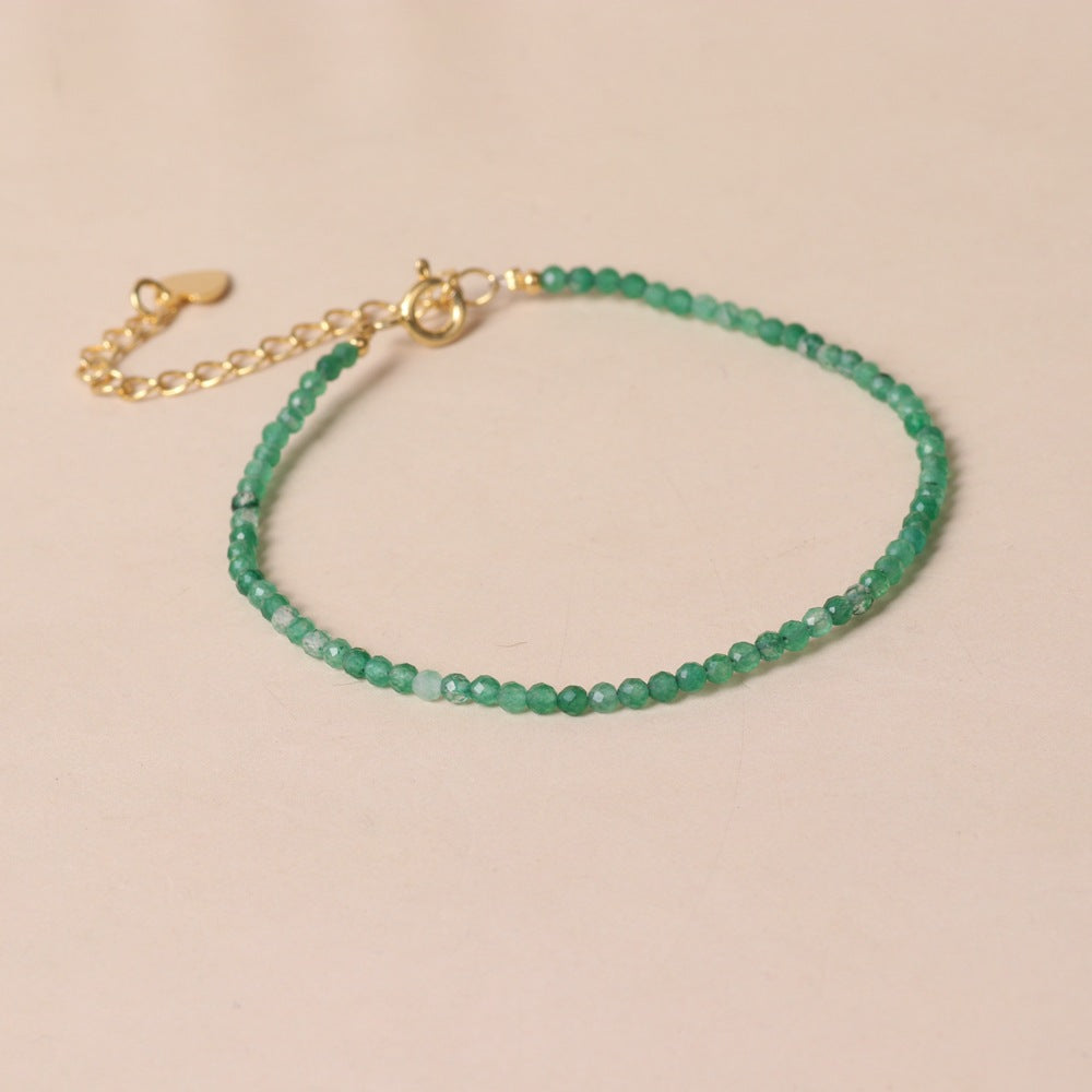 Fine Natural Stone Surface Cutting Beads Bracelets