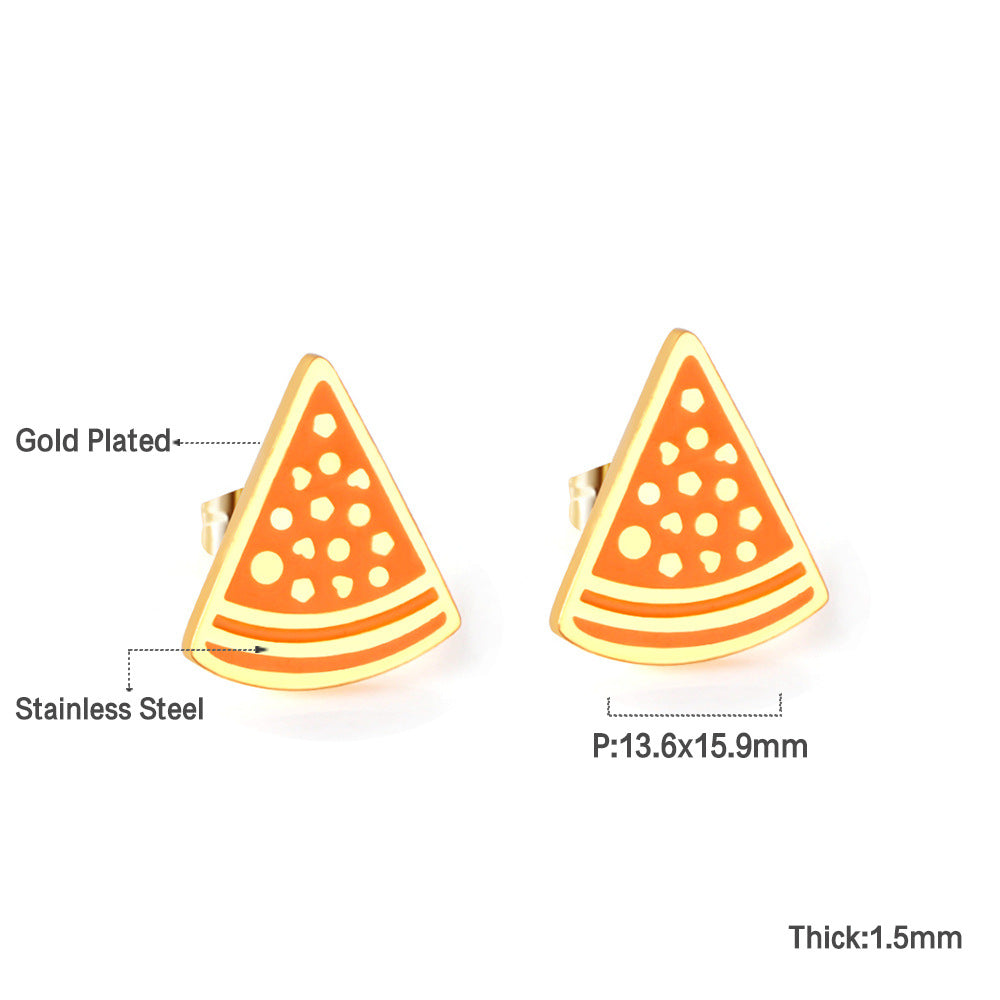 Children's Design Female Cute Sweet Cartoon Fruit Earrings