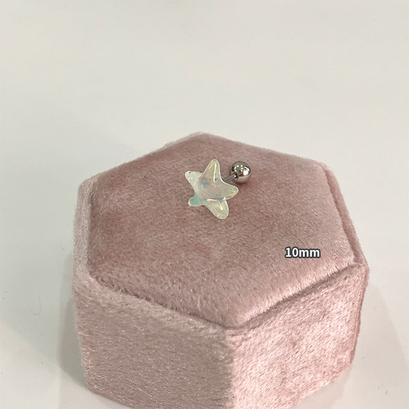 Cute Teddy Bear Extremely Light Star Ear Bone Starfish Love Stud Earrings
