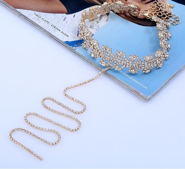 Women's Claw Chain Full Diamond Twin Clavicle Necklaces