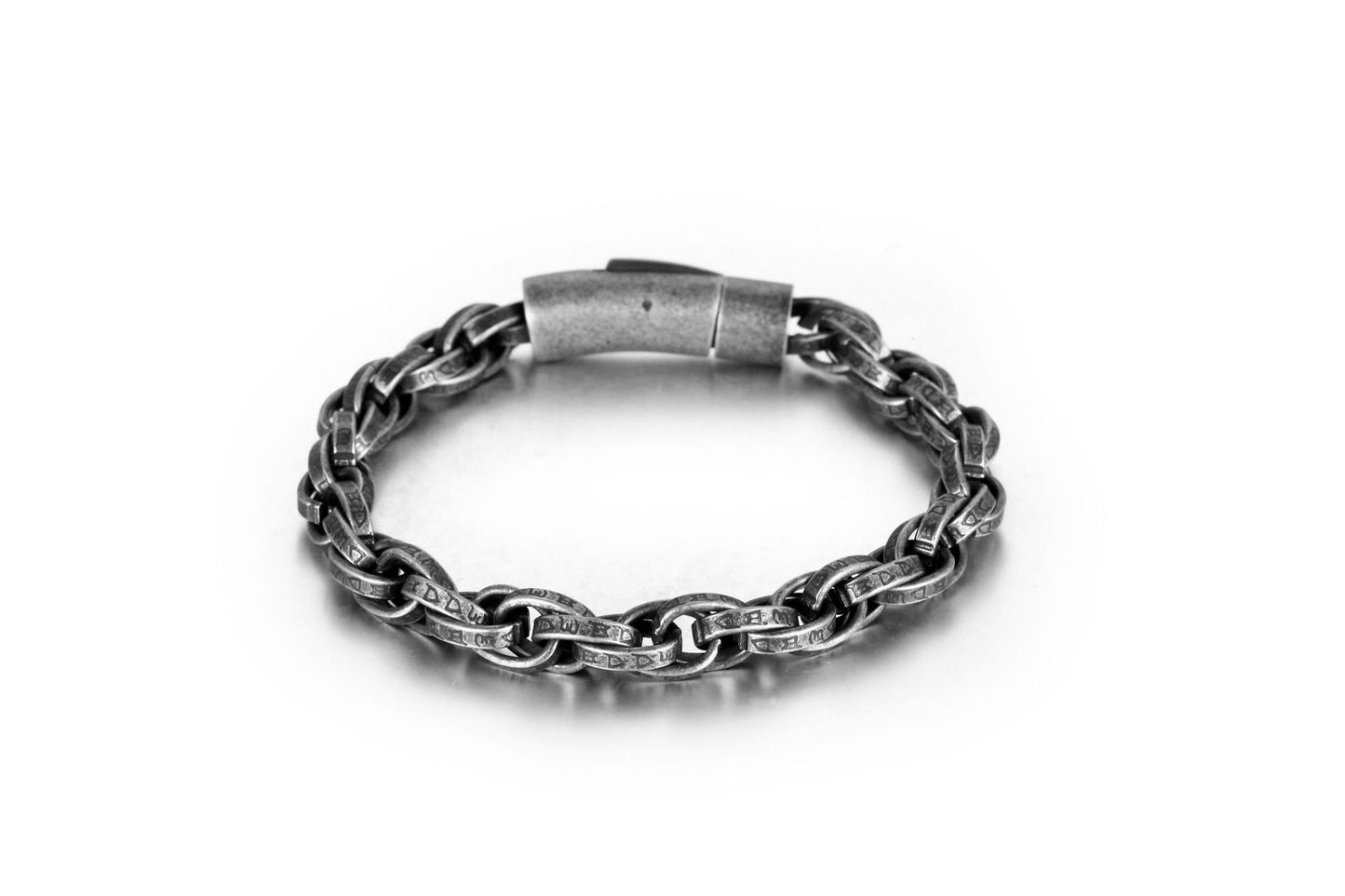 Men's Oriental Titanium Steel Vintage Distressed Handmade Chain Bracelets