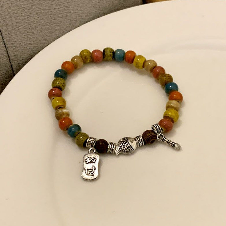Niche Retro Chinese Beaded Handmade Stall Bracelets