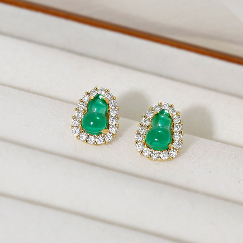 Women's Gourd High-grade National Style Niche Design Temperament Earrings