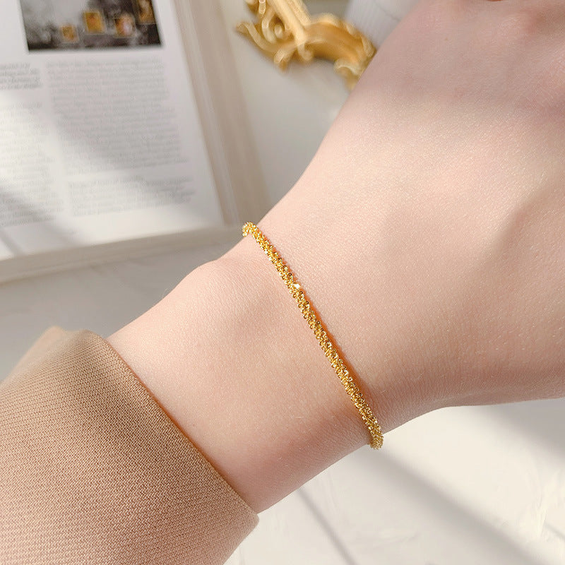 Women's Simple Sier Style Sparkling Clavicle Chain Bracelets
