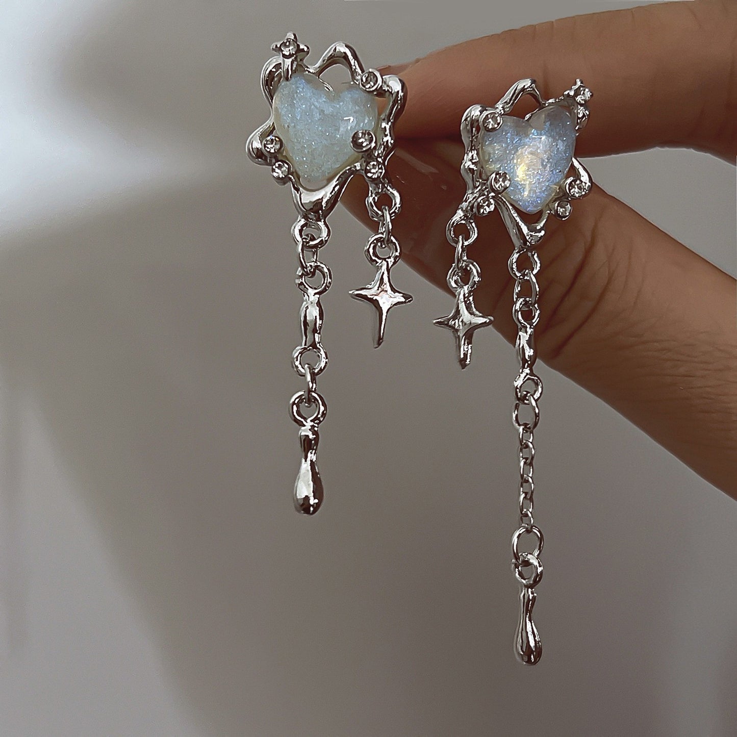 Stars Tassel Ear Light Luxury Minority Style Sweet Cool Earrings