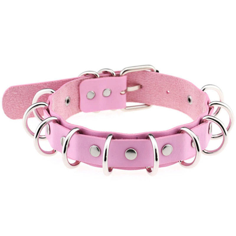 Creative Ornament Punk Exaggerated Leather Metal Necklaces