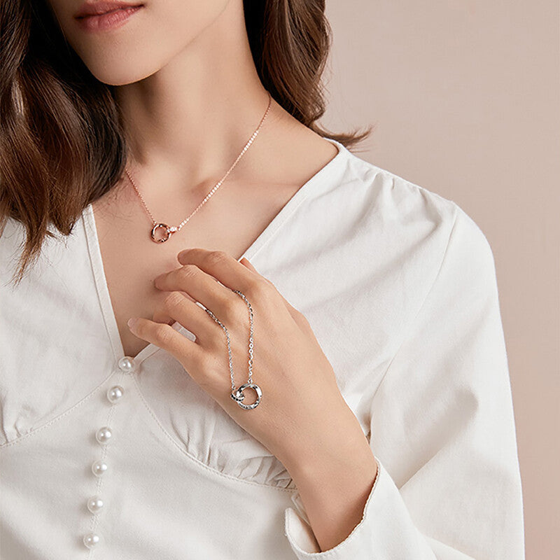 Women's Wheel Sterling Sier Accessories Light Luxury Minority Zircon Necklaces