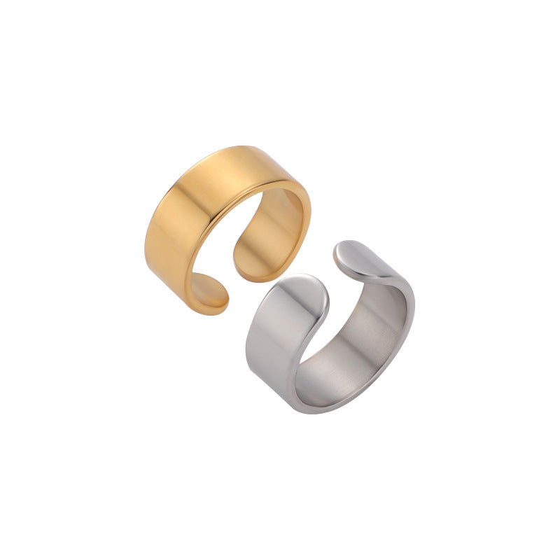 High-grade Pure Shiny Side Big Finger Stainless Steel Shaped Rings