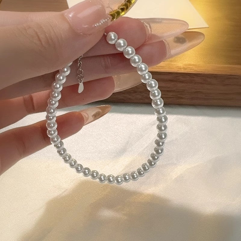 Women's Sier Pearl For Light Luxury Minority Bracelets