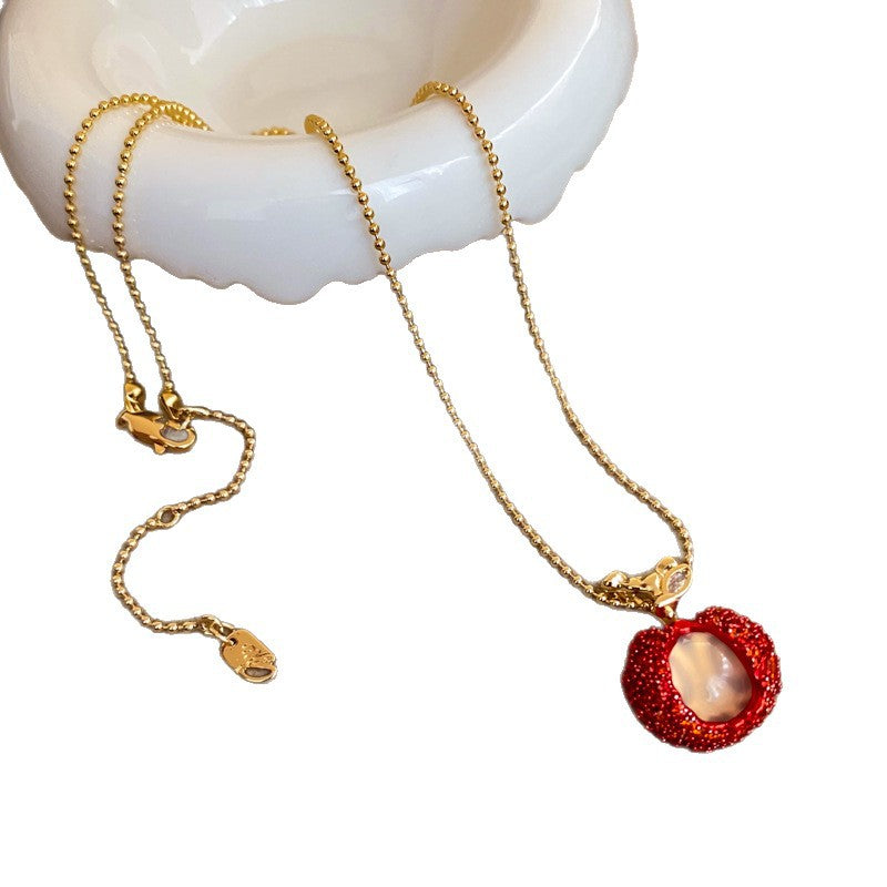 Zircon Geometric Fruit Fashion Sweater Chain Light Luxury Pendants