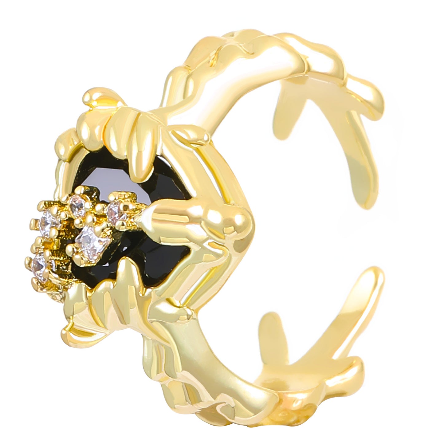 Love Cross Open Female Special Interest Rings