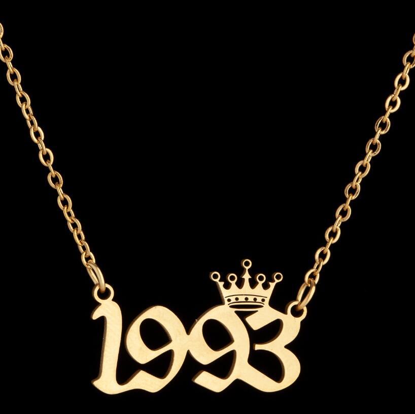 Women's Wind Lucky Digital Angel Clavicle Chain Necklaces