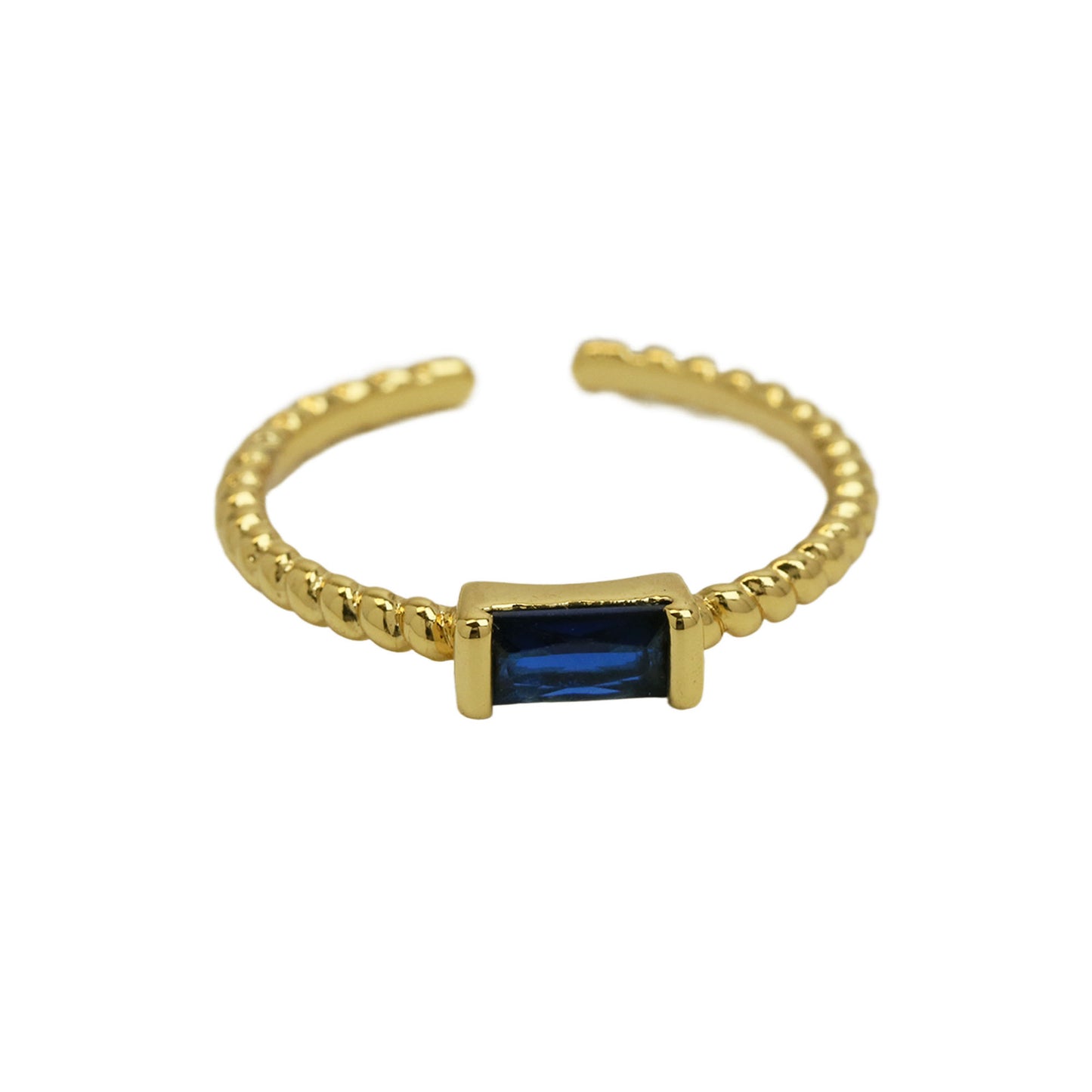 Square December Birthday Stone Simple Fashion Rings