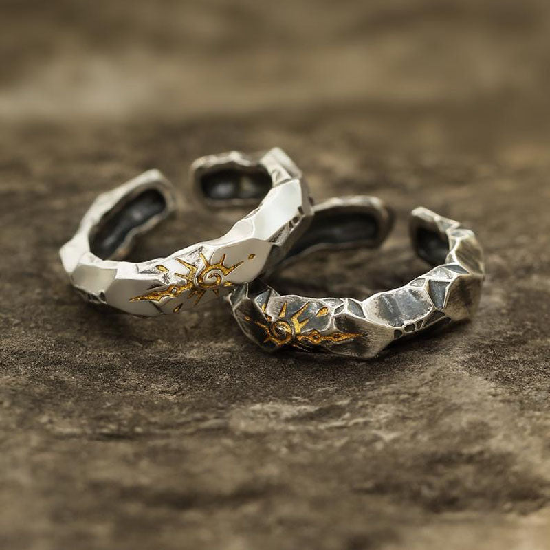 Men's Stone Self-discipline Fashion Imitation Sier Boys High Rings