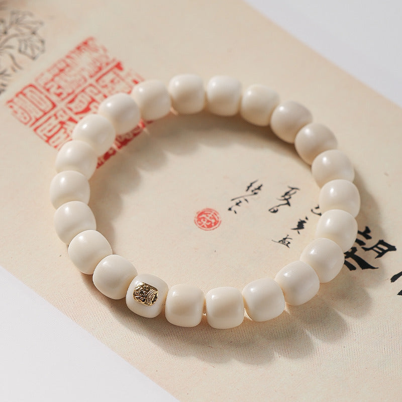 Women's & Men's Jade Bodhi Pieces Buddha Beads Scattered Long Strip Crafts Bracelet