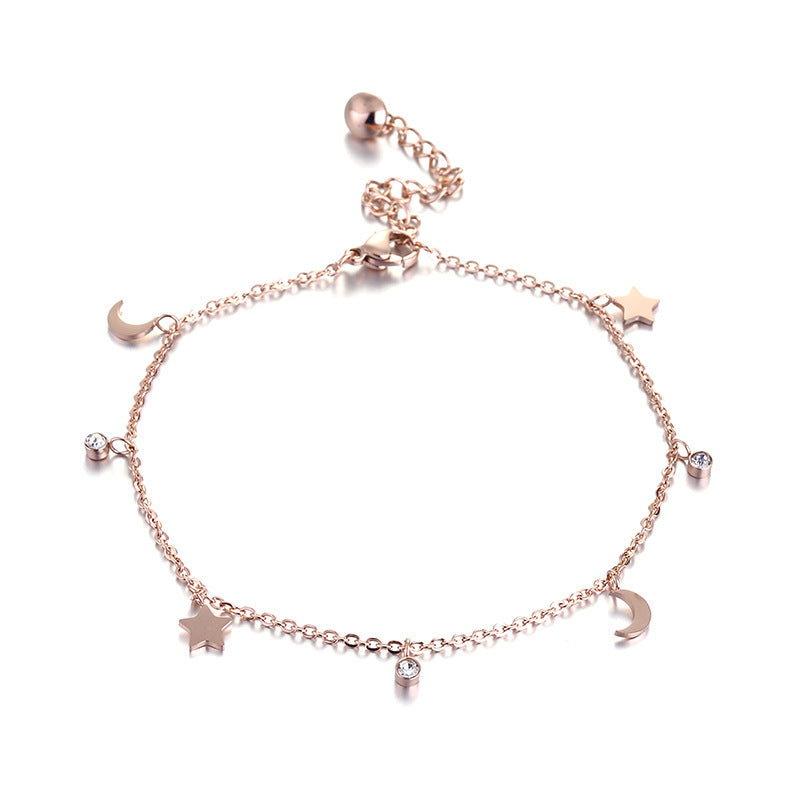 Personality Trend Listed Star Moon Titanium Bracelets
