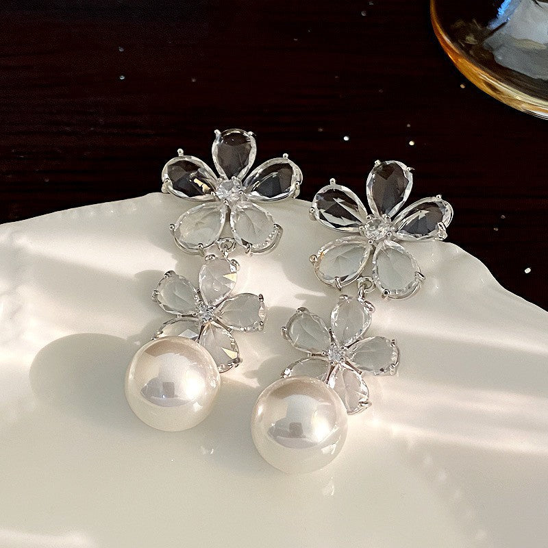 Shining Diamond Irregular Round Female Special Earrings