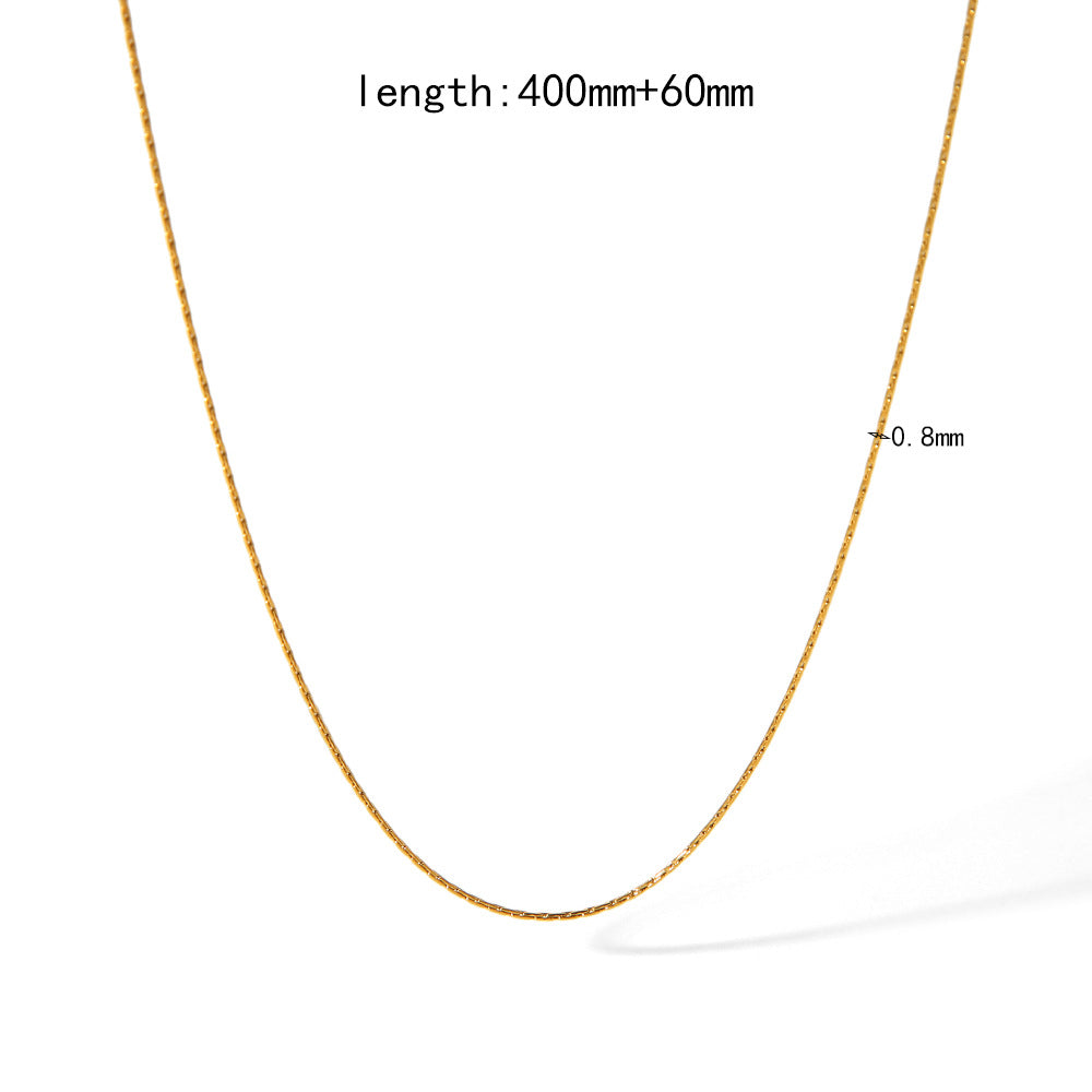 Gold Plating Chain Accessories Stainless Steel Snake Bones Necklaces