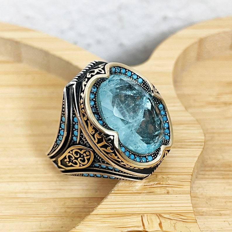 Women's & Men's Dignified Ornament Popular Color Separation Oval Rings