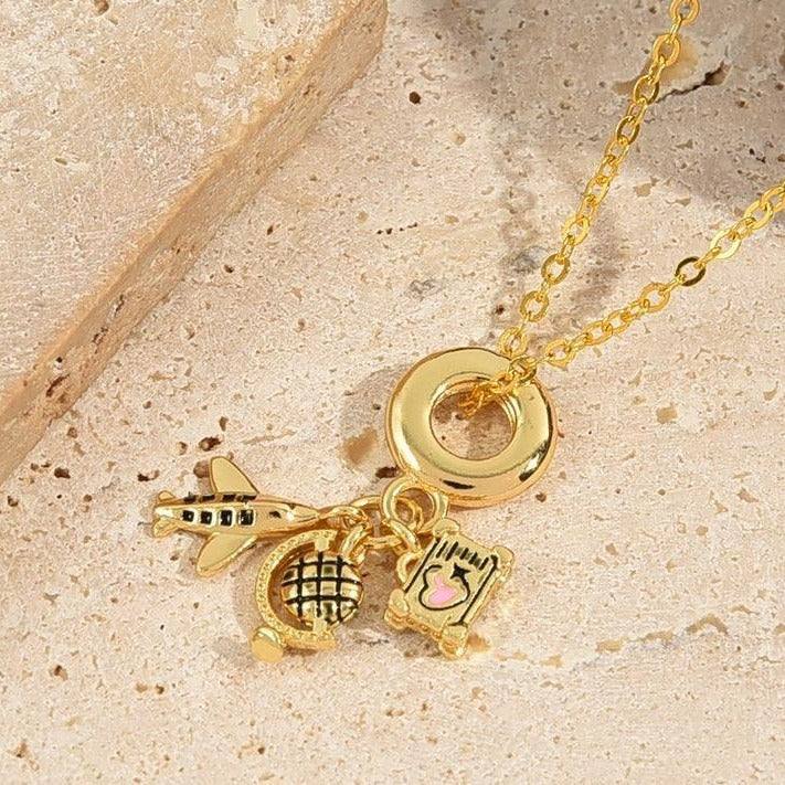 Inlaid Zircon Camera Glasses Eiffel Tower Necklaces