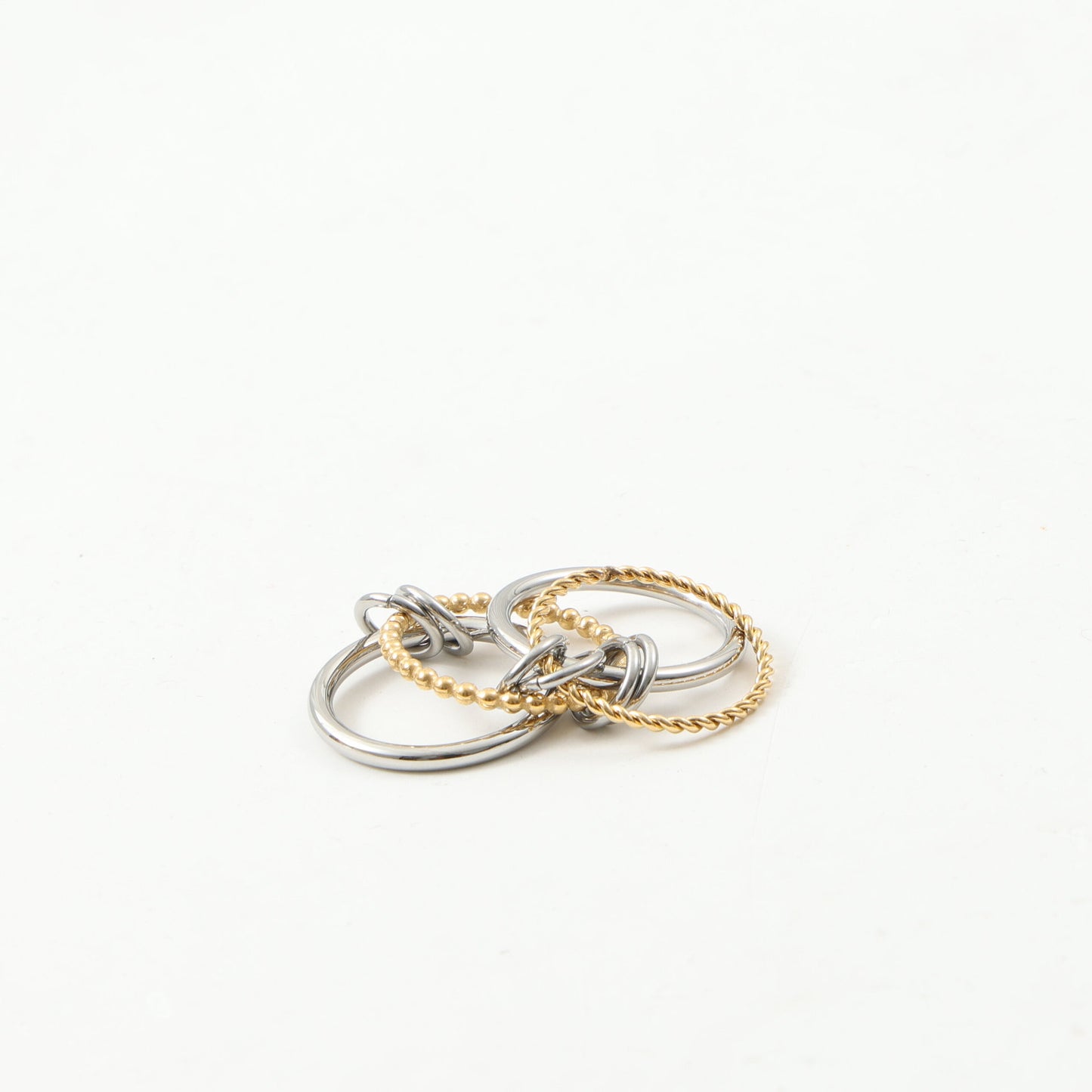 Twist Plus Patchwork Titanium Steel Gold Bracelets