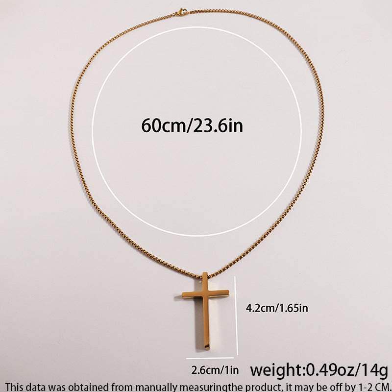 Women's Luxury Fashion Stainless Steel Cross Shelf Necklaces