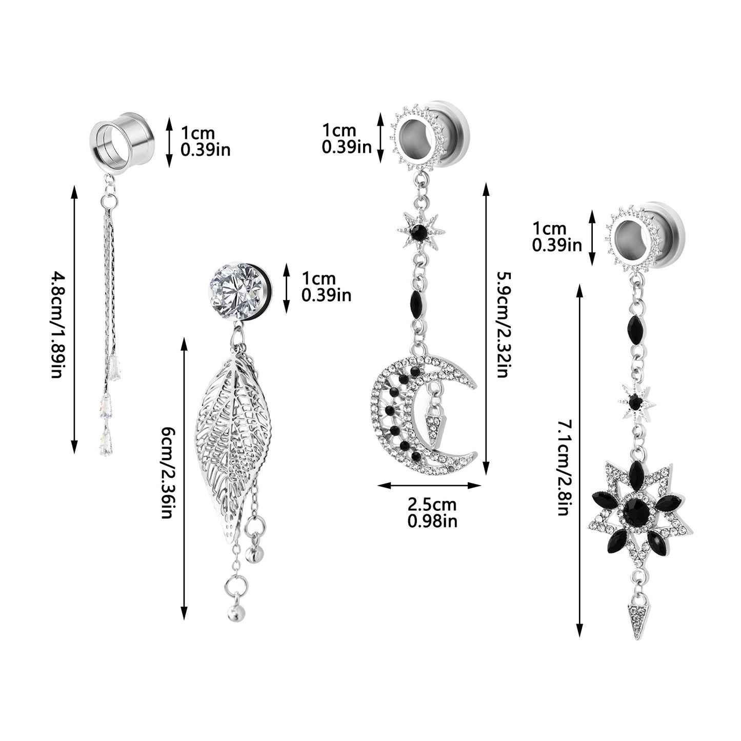 Hollow Jeweled Ear Extender Auricle Large Earrings