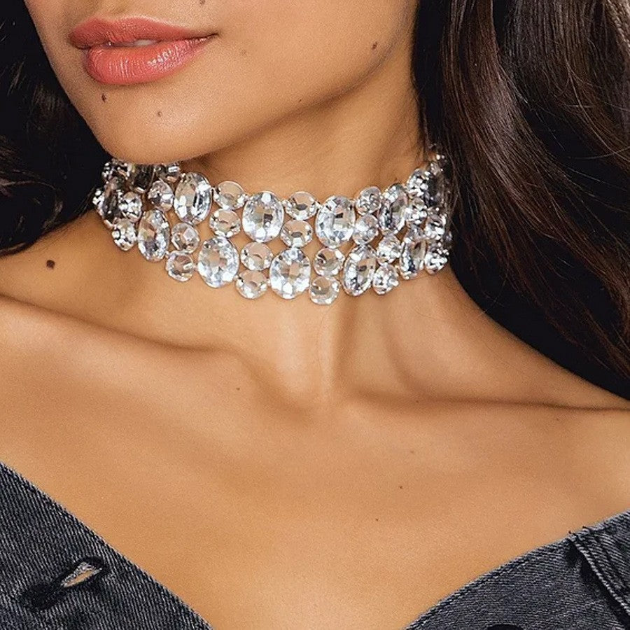 Women's Diamond Open High-grade Party Fashion Alloy Collar