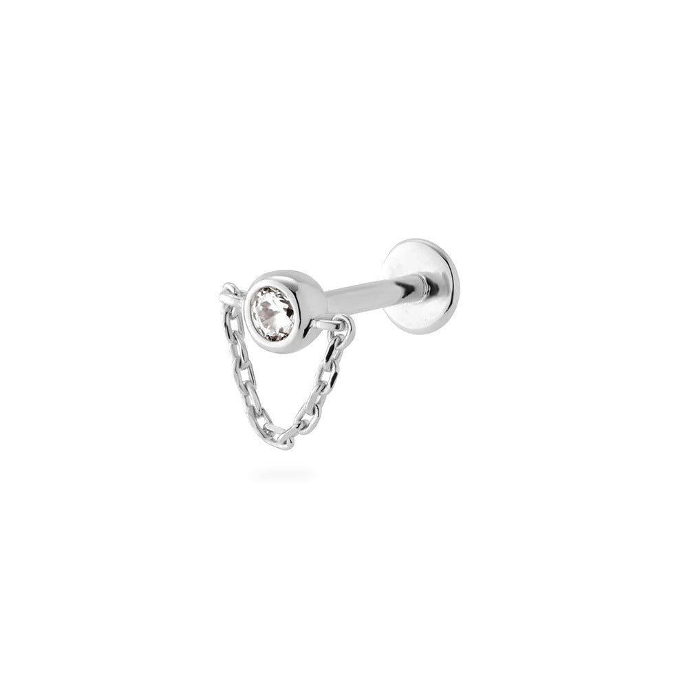 Flat Head Push Piercing Thread Cartilage Earrings
