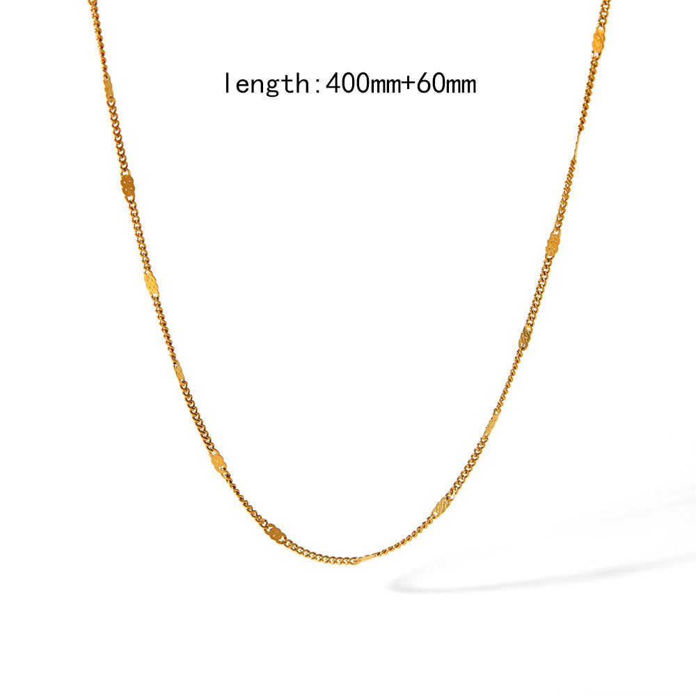 Gold Plating Chain Accessories Stainless Steel Snake Bones Necklaces