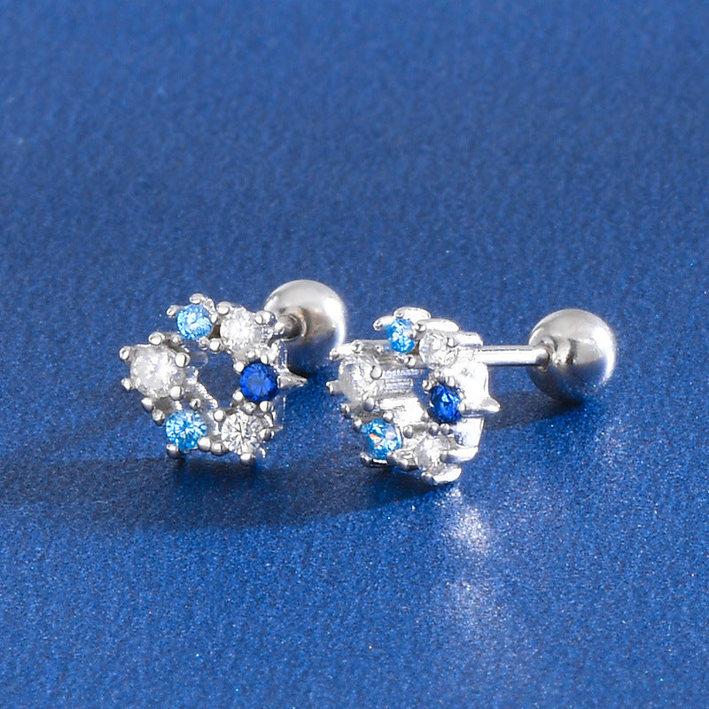 Korean Style Small Ear Bone Starfish Shell Twist Screw Earrings
