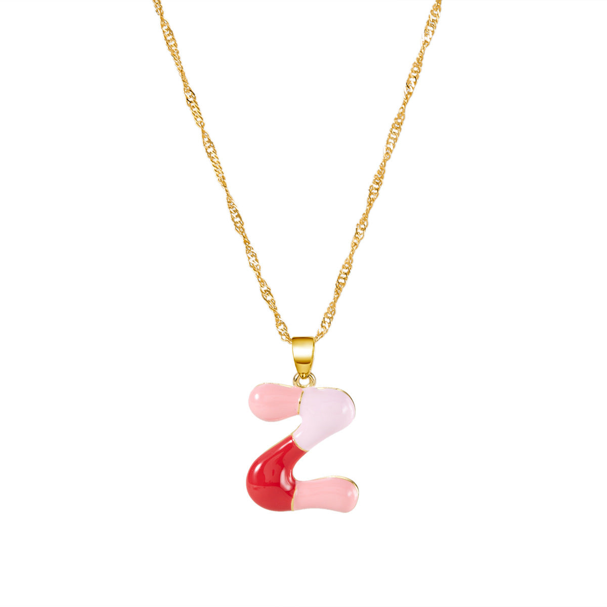 Letter Fashionable Dopamine Color Bubble Clavicle Necklaces