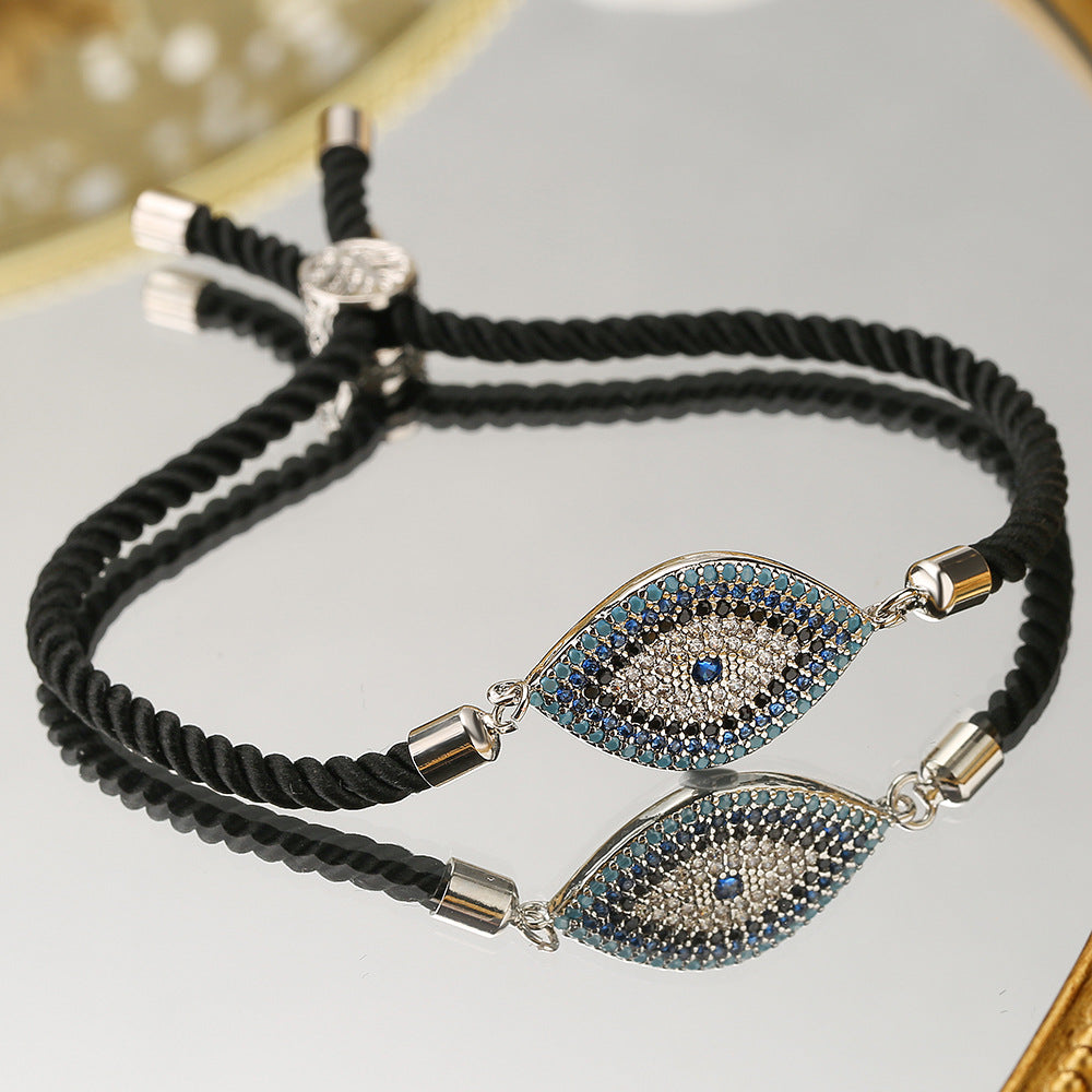 Australian Bronze Gold Plated Zircon Devil's Eye Female Bracelets