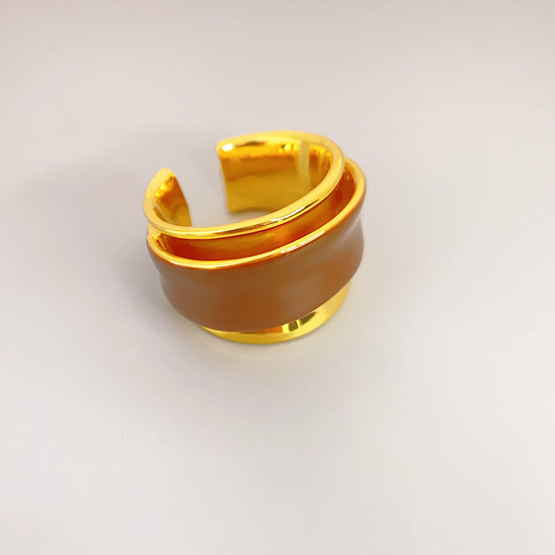 Glaze Open Real Gold Vacuum Plating Light Rings