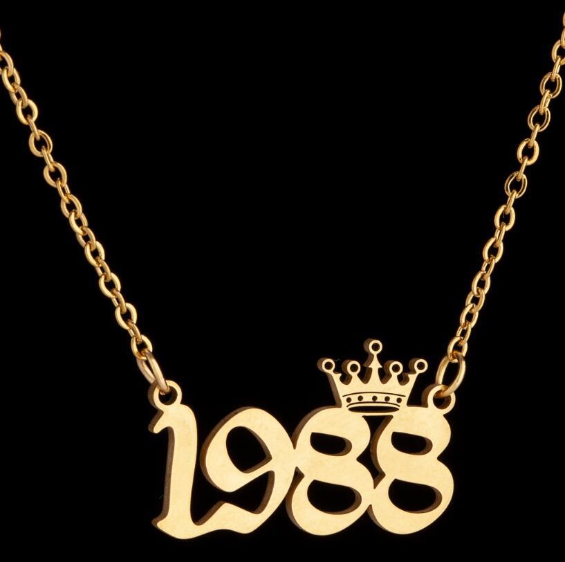 Women's Wind Lucky Digital Angel Clavicle Chain Necklaces