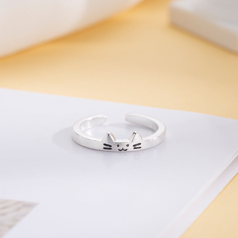 Kitten Puppy Couple Personality Overlay Combination Cute Rings