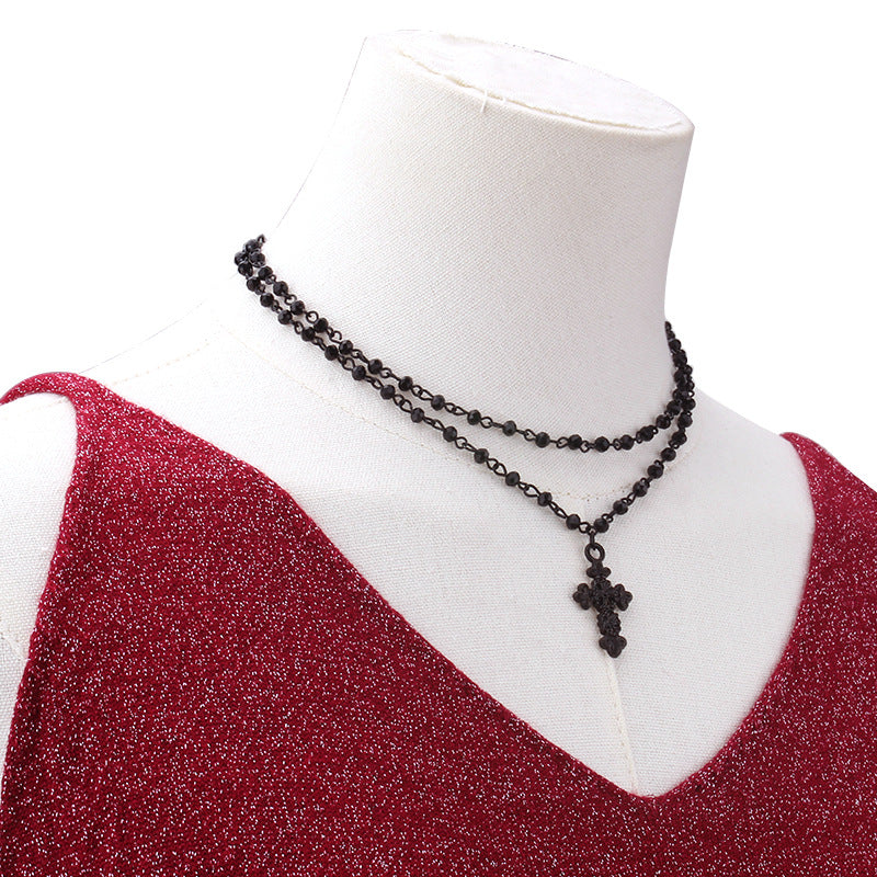 Personality Copper Chain Tassel Female High Sense Necklaces