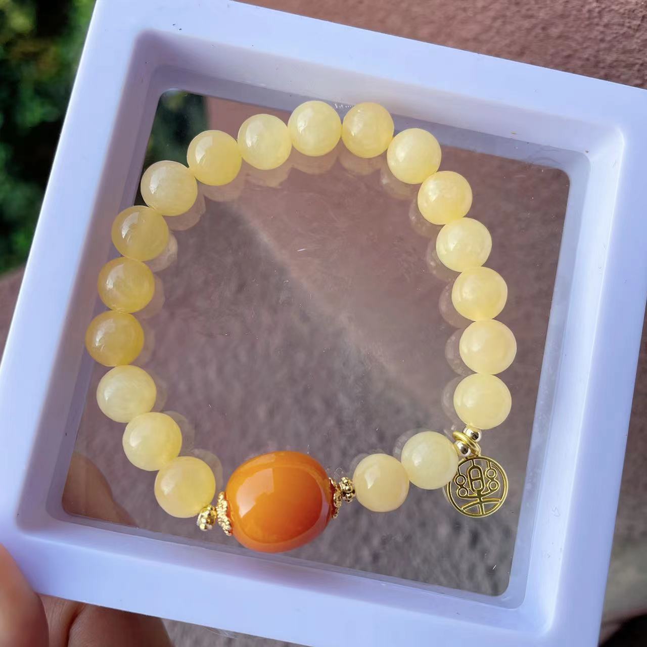 Caramel Alluvial Gold Plated Stretch Gift Bracelets